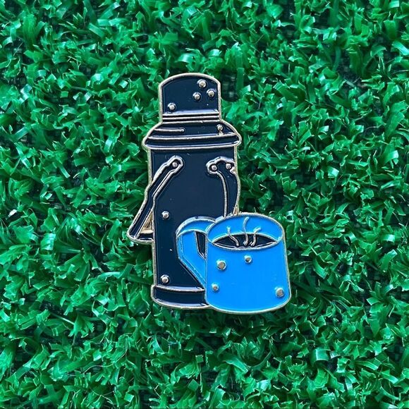 Camping Thermos Bottle Enamel Pin/ Brooch Lapel - Picture 6 of 6